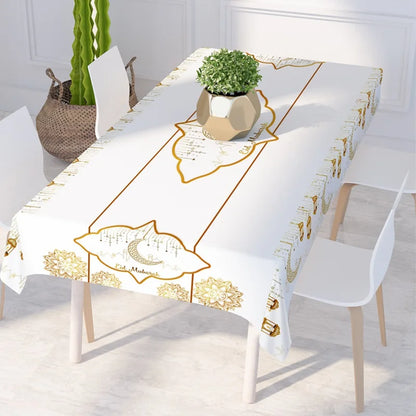 Eid Mubarak Table Runner Ramadan Tablecloths Ramadan Kareem Decoration for Home 2025 Islamic Muslim Party Eid Al Adha Gifts