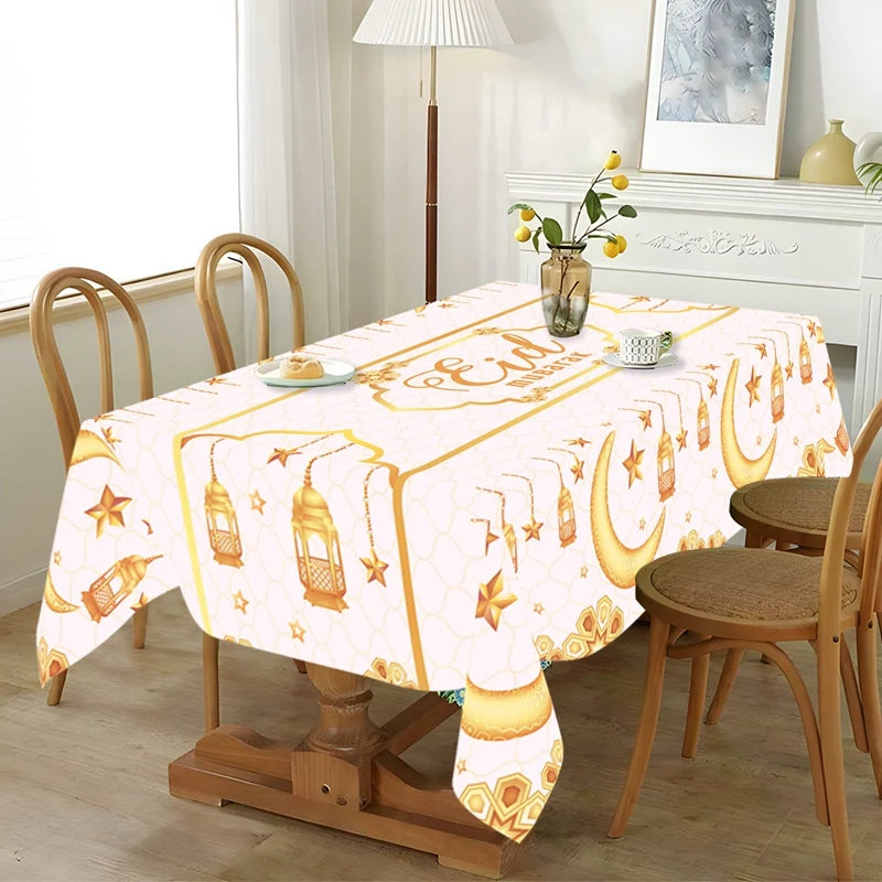 Eid Mubarak Table Runner Ramadan Tablecloths Ramadan Kareem Decoration for Home 2025 Islamic Muslim Party Eid Al Adha Gifts