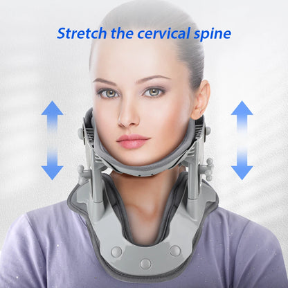 Neck Correction Repair Collar Hot Compress Cervical Traction Apparatus Kit Cervical Spine Massager Relieve Pain Heat Treatment