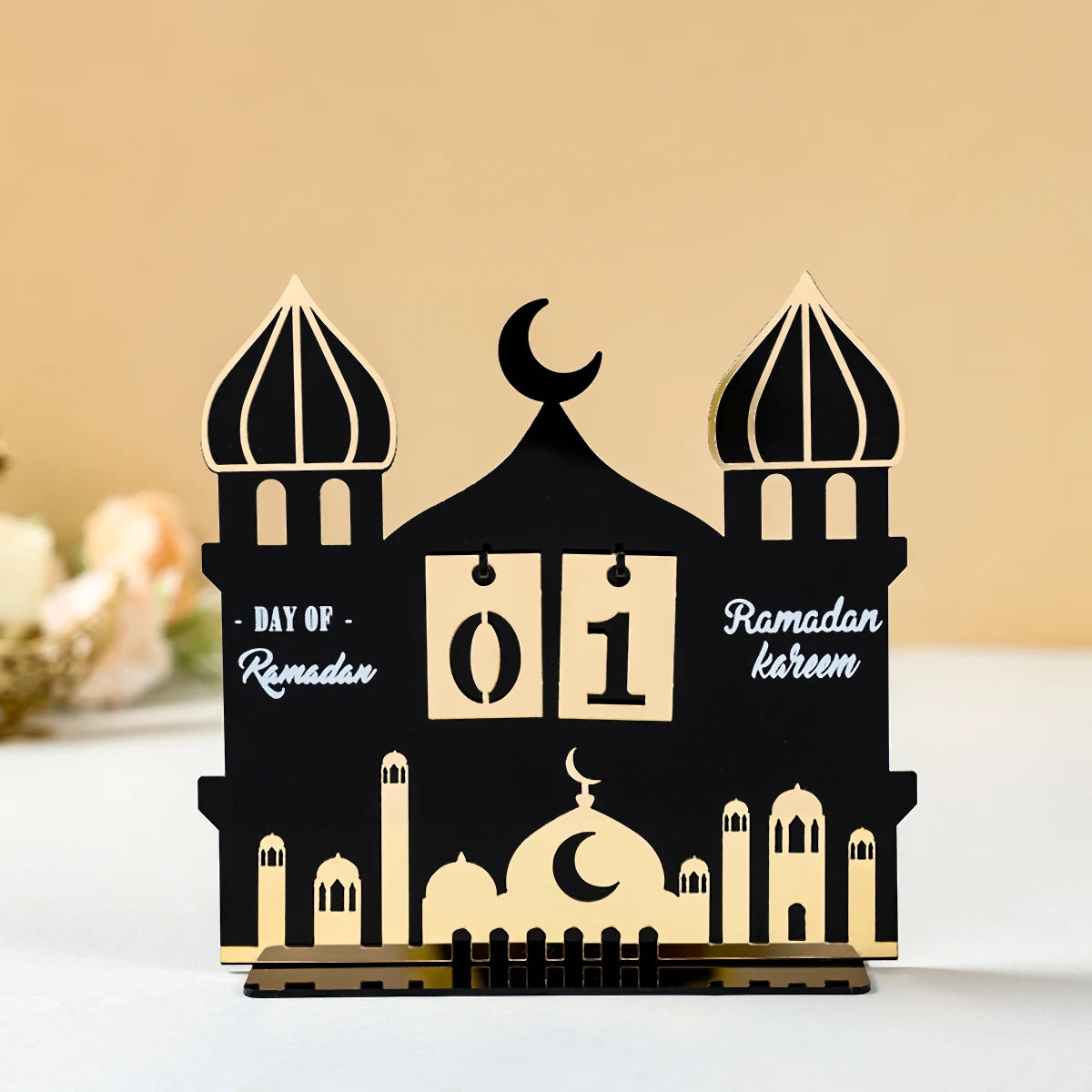 Acrylic Ramadan Countdown Calendar Ornaments Gifts Eid Mubarak Ramadan Decor For Home 2025 Kareem Islam Muslim Party Supplies