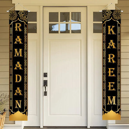 Eid Mubarak Door Banner Ramadan Decoration 2025 for Home Mubarak Ramadan Kareem Islamic Muslim Party Decor  Eid Al Adha Gifts