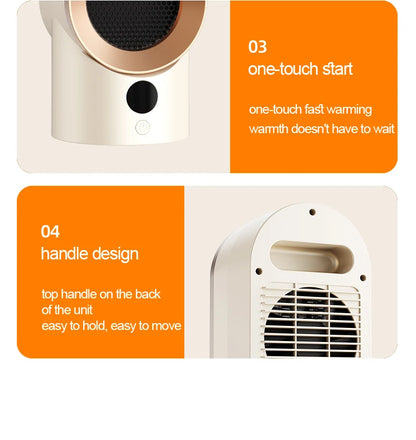 Portable Heater Electric Fan Heater Mini Radiator Desktop Warmer Machine For Winter PTC Ceramic Heating For Home Bedroom Office