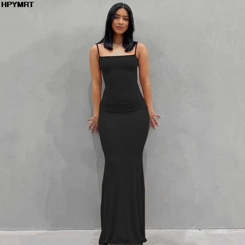 Strap Backless Long Maxi Dresses Party Club Vacation Outfits Women Sexy Casual Summer Dress 2022 Wholesale Slim Dresses Female