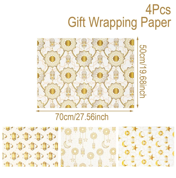 Eid Mubarak Gift Wrapping Paper Ramadan Decoration 2025 Eid Wrapping Paper Ramadan Kareem Islamic Muslim Party Eid Al Adha Gifts