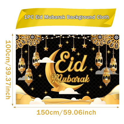 Eid Background Eid Mubarak Ramadan Kareem Backdrop Islam Muslim Party Supplies Eid Al-fitr Gift Ramadan Decoration For Home 2025