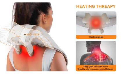 Mebak N1Cervical Massager Electric Neck Back Massager Pillow 4D Kneading Hot Compress Muscle Relaxing Massage Shawl instrument