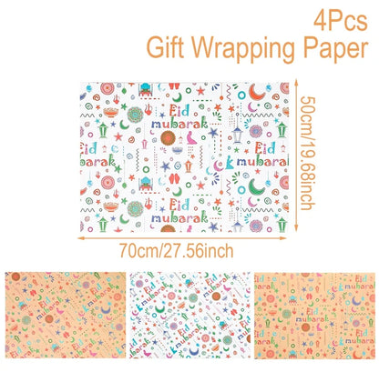 Eid Mubarak Gift Wrapping Paper Ramadan Decoration 2025 Eid Wrapping Paper Ramadan Kareem Islamic Muslim Party Eid Al Adha Gifts