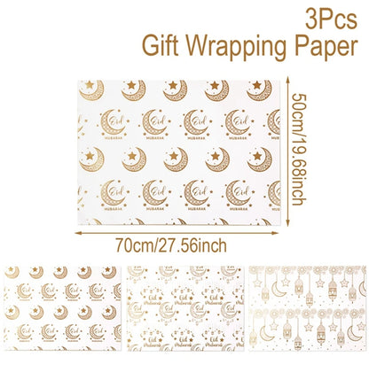 Eid Mubarak Gift Wrapping Paper Ramadan Decoration 2025 Eid Wrapping Paper Ramadan Kareem Islamic Muslim Party Eid Al Adha Gifts