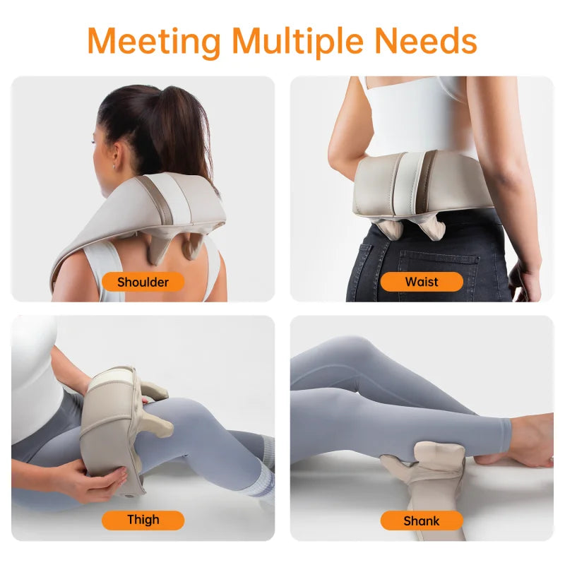 Mebak N1Cervical Massager Electric Neck Back Massager Pillow 4D Kneading Hot Compress Muscle Relaxing Massage Shawl instrument