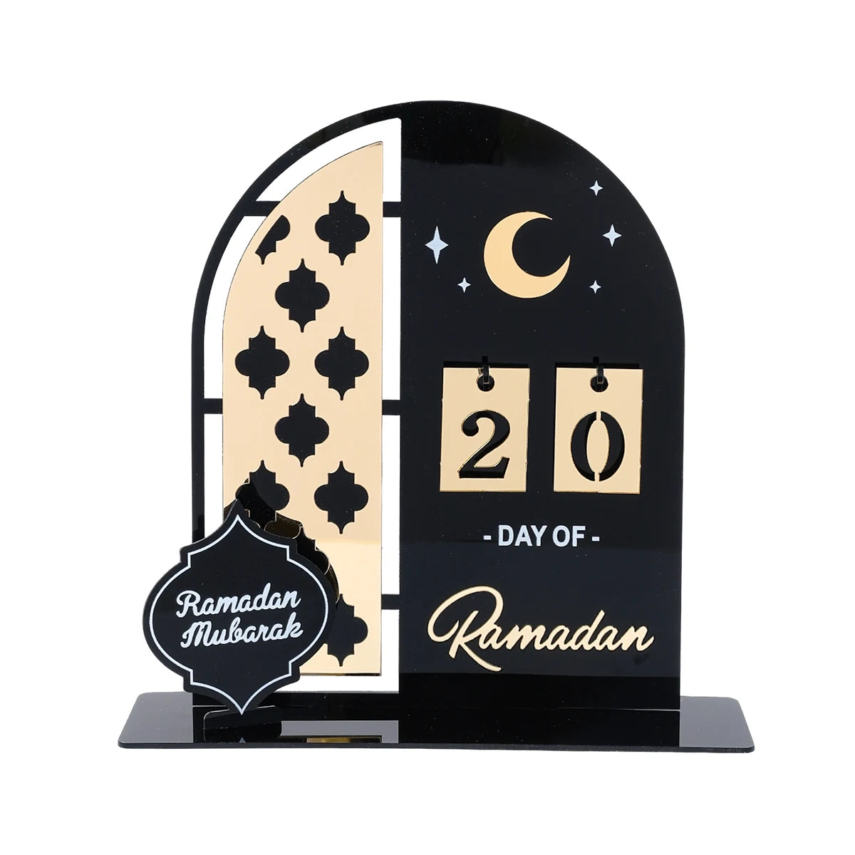 Acrylic Ramadan Countdown Calendar Ornaments Gifts Eid Mubarak Ramadan Decor For Home 2025 Kareem Islam Muslim Party Supplies