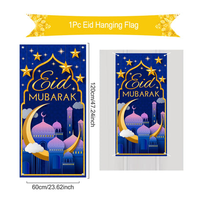 Ramadan Kareem Hanging Flag Ramadan Decoration For Home 2025 EID Mubarak Muslim Islamic Festival Party Supplies Eid Al-fitr Gift