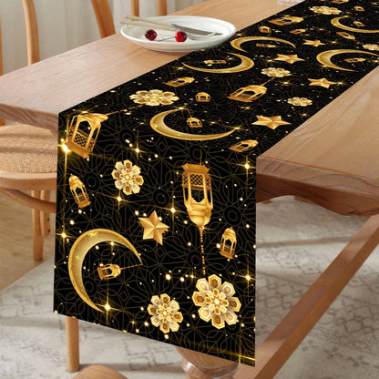 Ramadan Kareem Polyester Table Runner Ramadan Decoration For Home 2025 Islamic Muslim Party Supplies Ramadan Gift EID Al  Adha