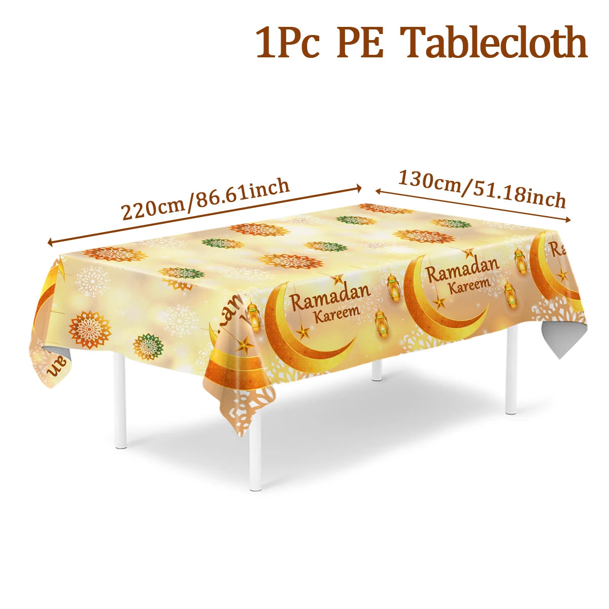 Eid Mubarak Table Runner Ramadan Tablecloths Ramadan Kareem Decoration for Home 2025 Islamic Muslim Party Eid Al Adha Gifts