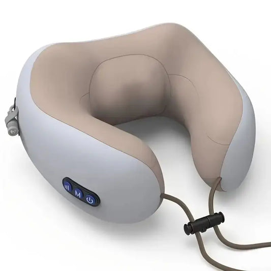 Electric Neck Massage Pillow U-shaped and Fits the Neck Adjustable Heating to Massage and Relax Durable Memory Cotton