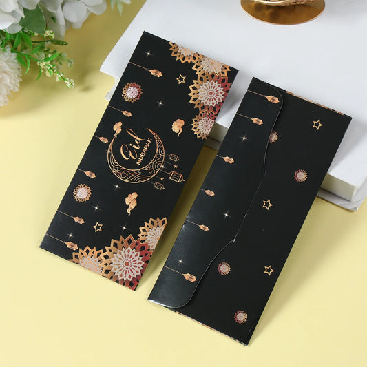 12pcs Eid Mubarak Money Envelope Cash Holders Pocket Ramadan Decor For Home 2025 Islamic Muslim Party Supplies Eid Al-Fitr Gifts