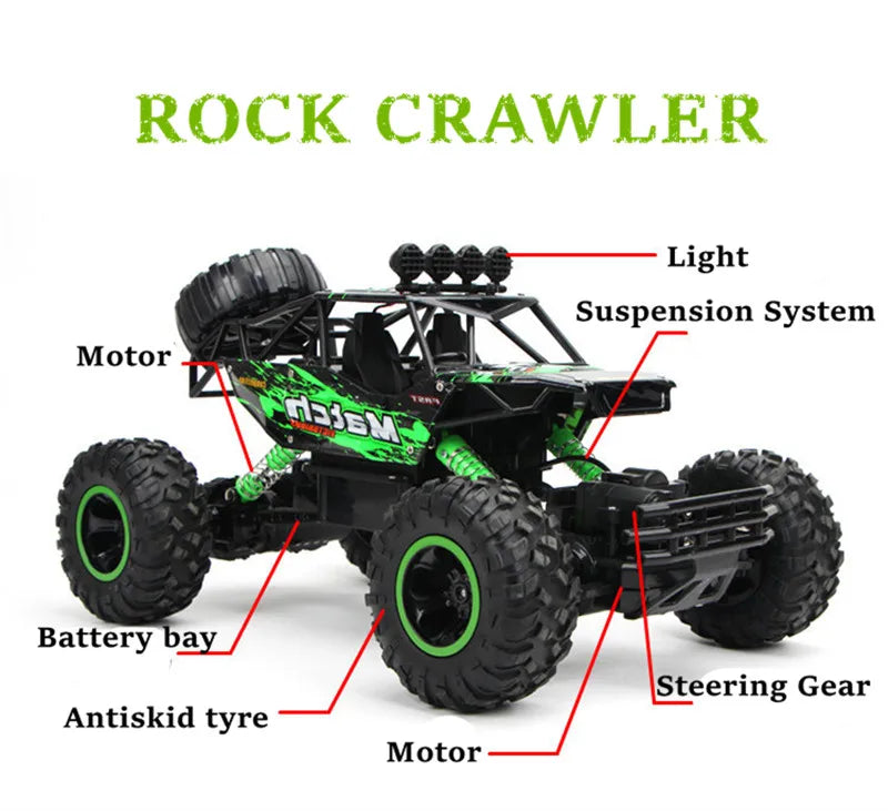 1:12 / 1:16 4WD RC Car With Led Lights 2.4G Radio Remote Control Cars Buggy Off-Road Control Trucks Boys Toys for Children