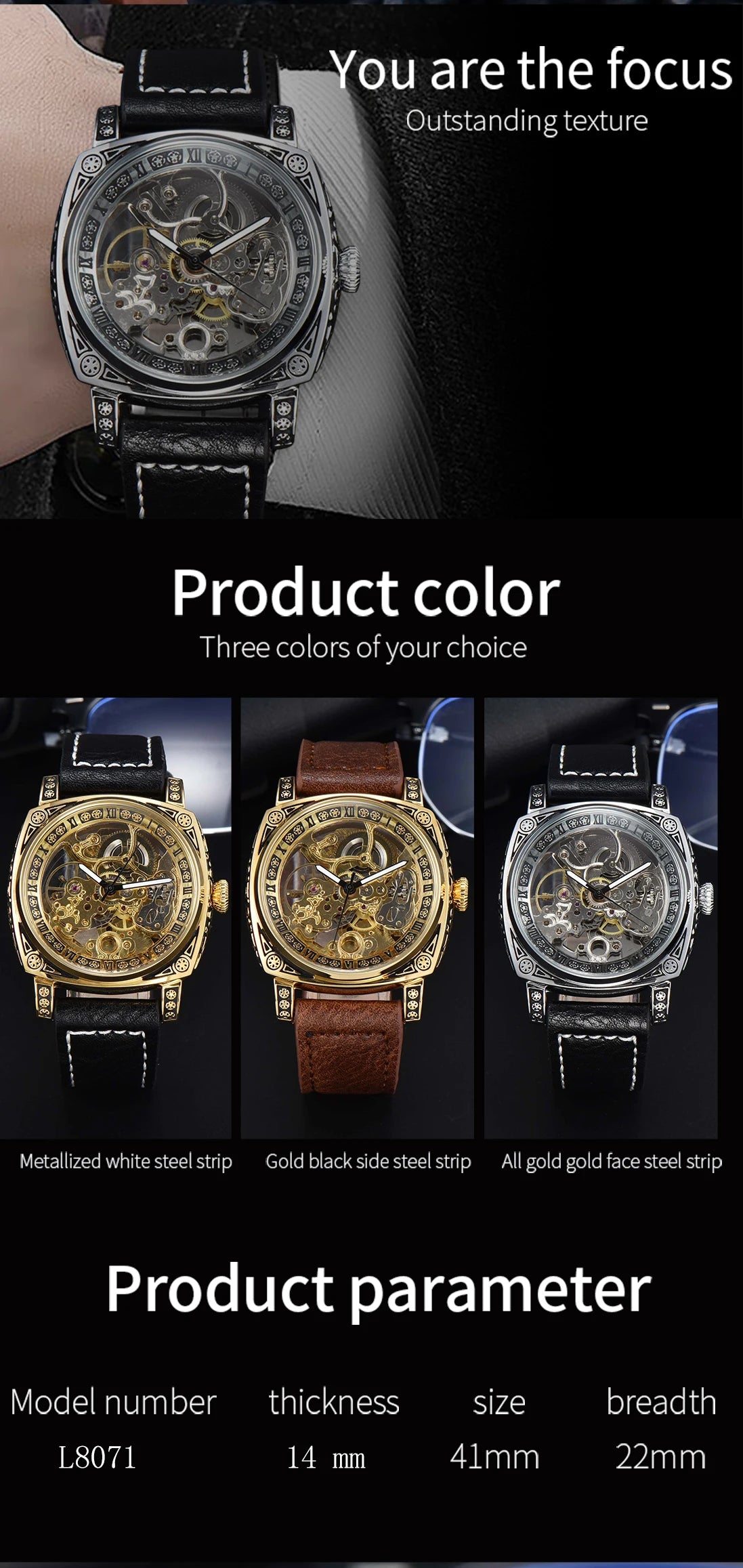 men watches 2024   retro style automatic watch for men skeleton carve waterproof leather no logo watch free shipping items