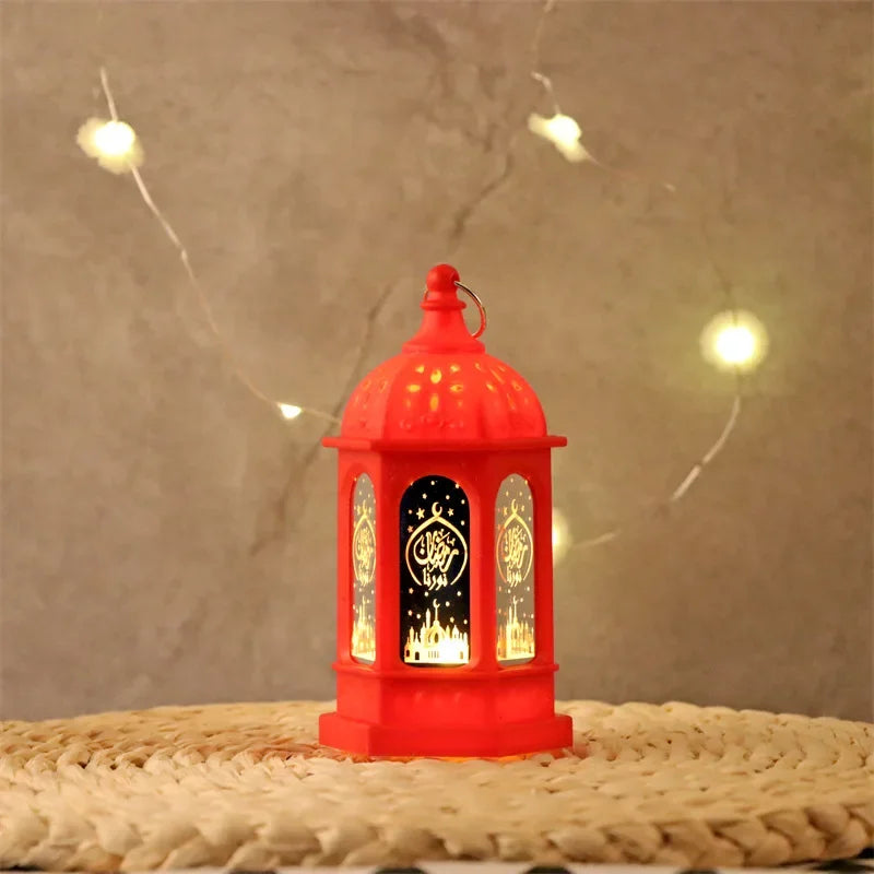 Eid Mubarak LED Lantern Ramadan Kareem Decoration 2025 Home Decor Islamic Muslim Party Supply Ramadan Mubarak Eid Al-Fitr Light