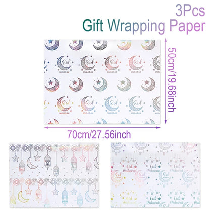 Eid Mubarak Gift Wrapping Paper Ramadan Decoration 2025 Eid Wrapping Paper Ramadan Kareem Islamic Muslim Party Eid Al Adha Gifts