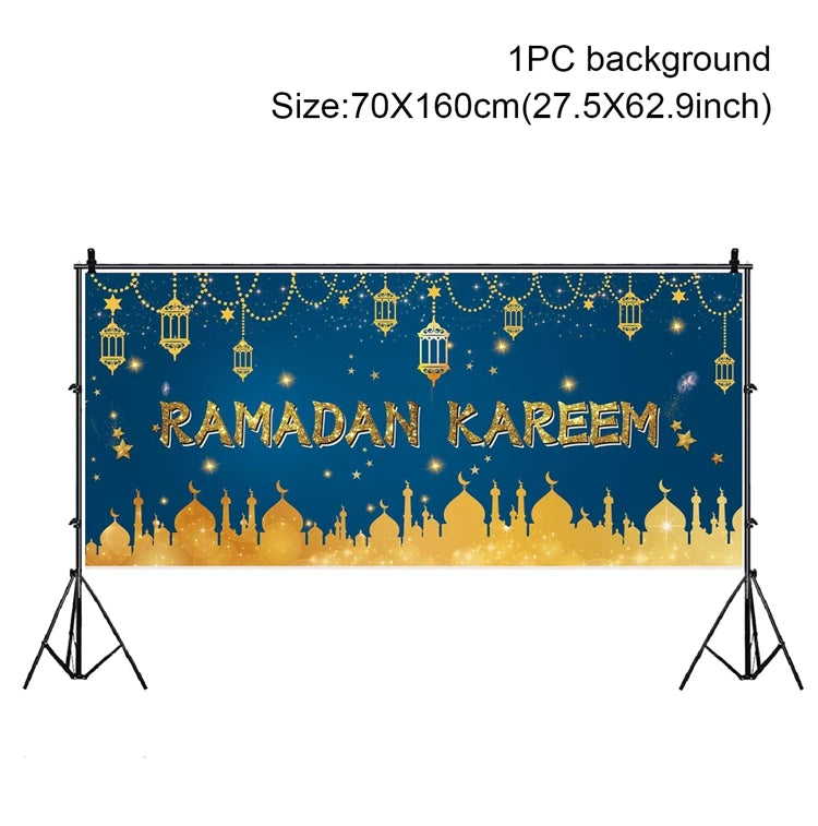 Eid Background Eid Mubarak Ramadan Kareem Backdrop Islam Muslim Party Supplies Eid Al-fitr Gift Ramadan Decoration For Home 2025