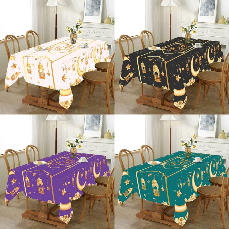 Eid Mubarak Table Runner Ramadan Tablecloths Ramadan Kareem Decoration for Home 2025 Islamic Muslim Party Eid Al Adha Gifts