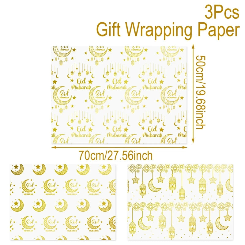 Eid Mubarak Gift Wrapping Paper Ramadan Decoration 2025 Eid Wrapping Paper Ramadan Kareem Islamic Muslim Party Eid Al Adha Gifts