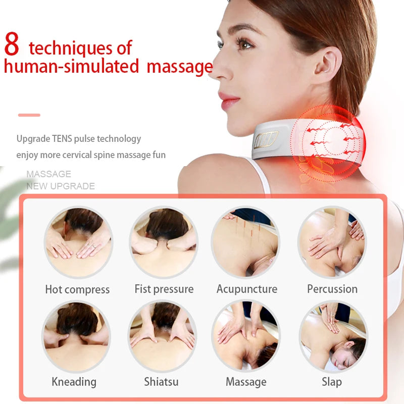 Neck Massage Instrument Neck And Shoulders Massager 6 Head Massage Machine Cervical Spine Relaxation Treatment