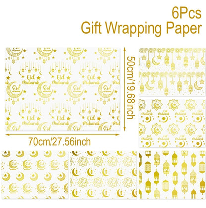 Eid Mubarak Gift Wrapping Paper Ramadan Decoration 2025 Eid Wrapping Paper Ramadan Kareem Islamic Muslim Party Eid Al Adha Gifts