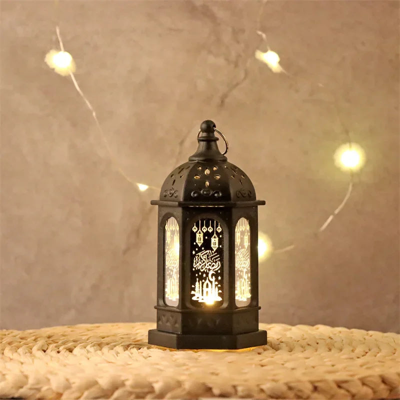 Eid Mubarak LED Lantern Ramadan Kareem Decoration 2025 Home Decor Islamic Muslim Party Supply Ramadan Mubarak Eid Al-Fitr Light