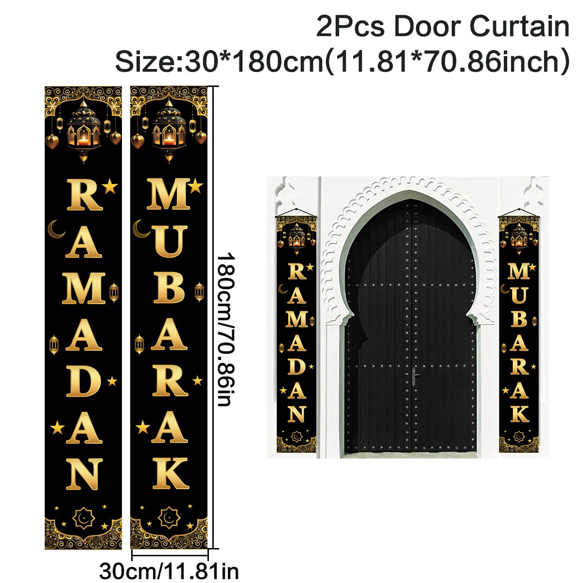 Eid Mubarak Door Banner Ramadan Decoration 2025 for Home Mubarak Ramadan Kareem Islamic Muslim Party Decor  Eid Al Adha Gifts