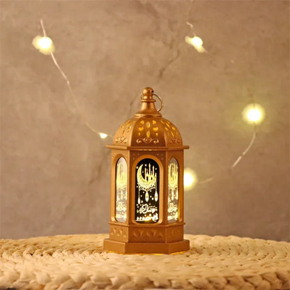 Eid Mubarak LED Lantern Ramadan Kareem Decoration 2025 Home Decor Islamic Muslim Party Supply Ramadan Mubarak Eid Al-Fitr Light