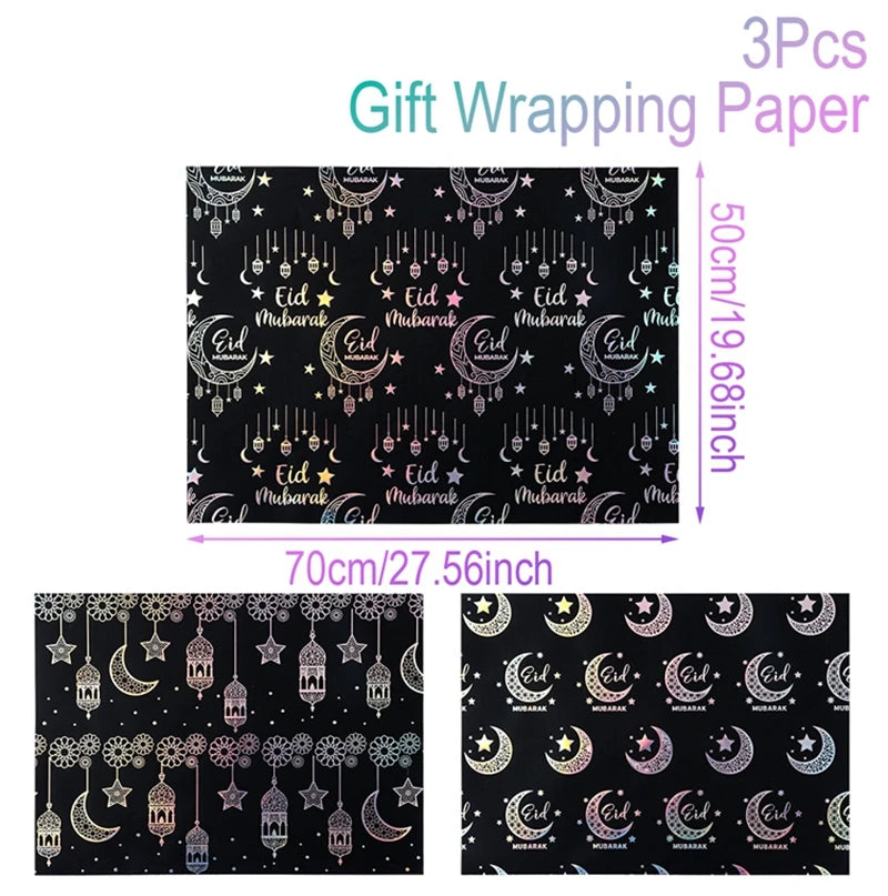 Eid Mubarak Gift Wrapping Paper Ramadan Decoration 2025 Eid Wrapping Paper Ramadan Kareem Islamic Muslim Party Eid Al Adha Gifts