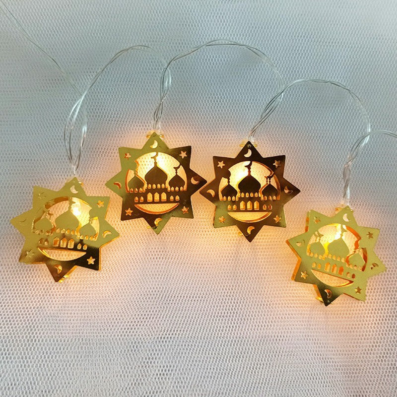 Ramadan Decorated Strings Of Lights For The Middle East Eid Festival