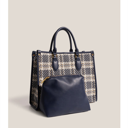 Women's All-match Plaid One-shoulder Handbag