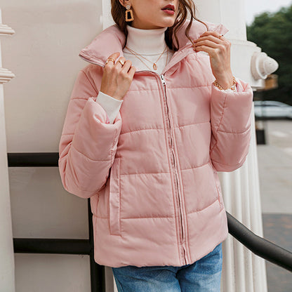 Warm Small Fragrant Wind Stand-up Collar Jacket