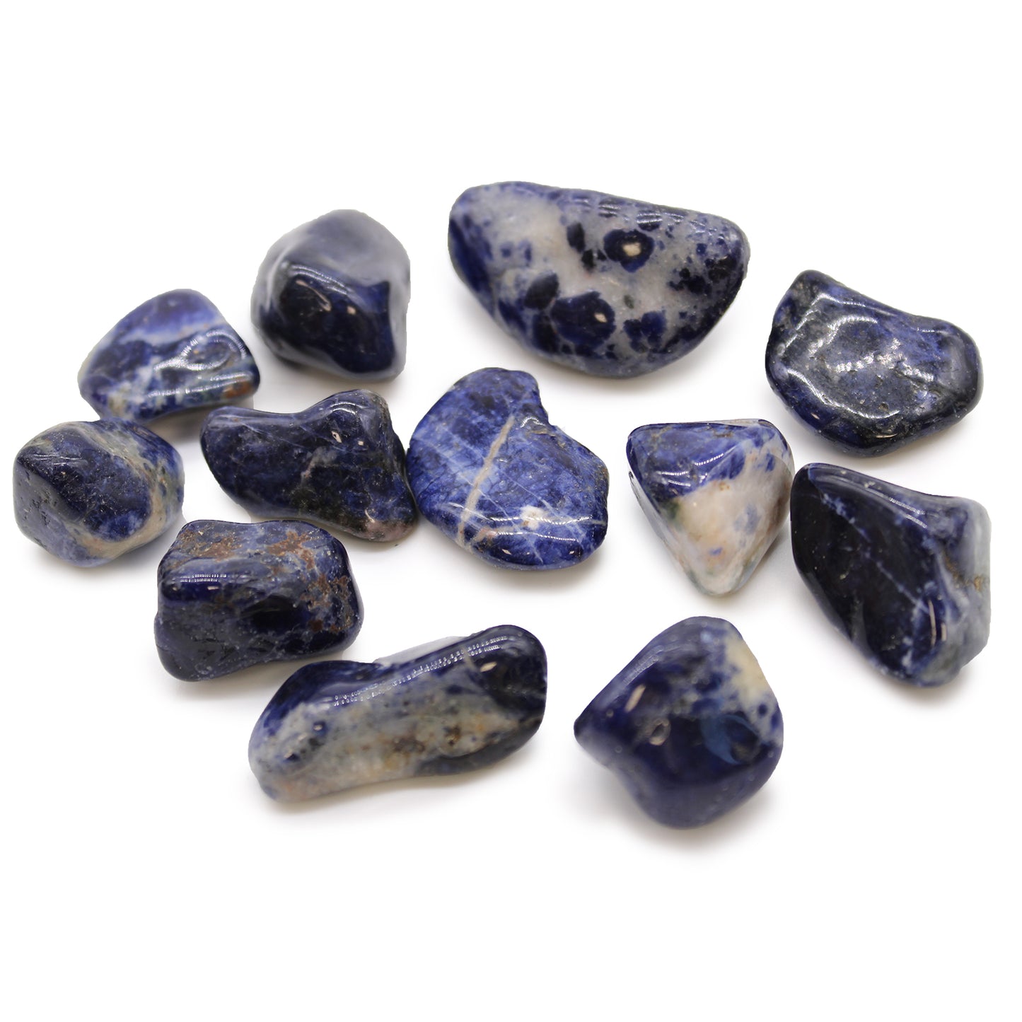 12x Medium African Tumble Stones - Sodalite - Pure Blue (SHOPIFI)