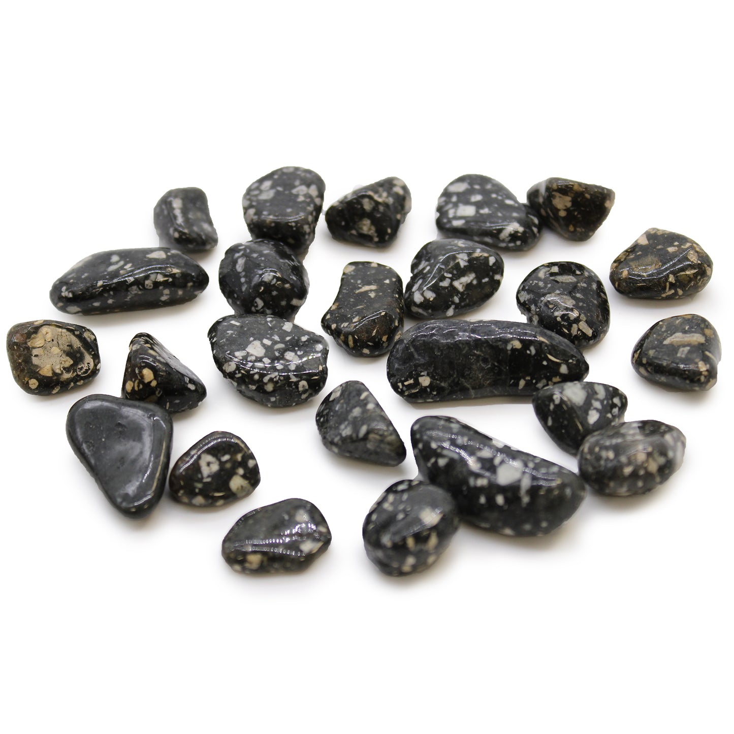 Small 24x Small African Tumble Stones - Guinea Fowl (SHOPIFI)