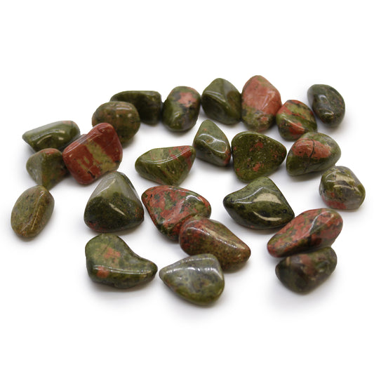 24x Small African Tumble Stones - Unakite (SHOPIFI)