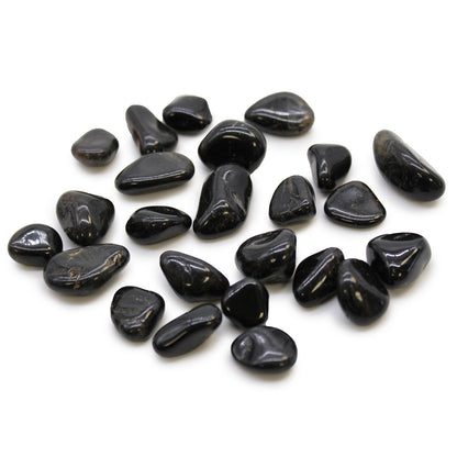 24x Small African Tumble Stones - Black Onyx (SHOPIFI)