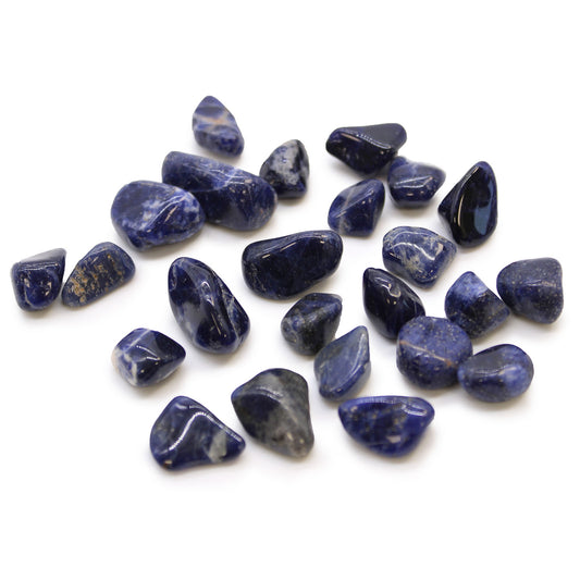 24x Small African Tumble Stones - Sodalite - Pure Blue (SHOPIFI)