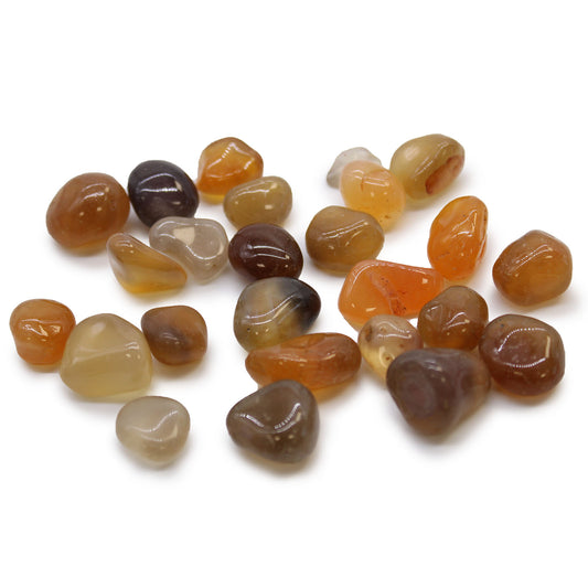 24x Small African Tumble Stones - Carnelian Agate - Mozambique (SHOPIFI)