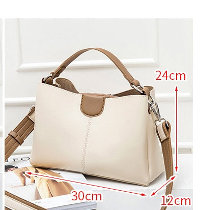 Simple Contrast Color Handbag Temperament Versatile Single Shoulder