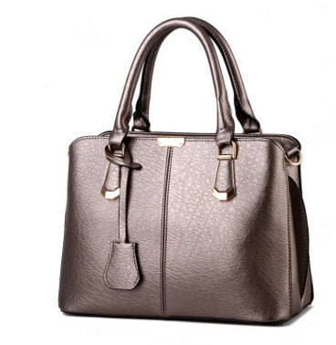 Solid Color Fashion Ladies Handbag Large Capacity