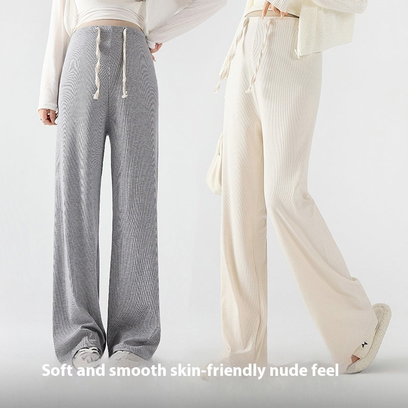 Slimming Slim-fit Ice Silk Pregnant Women Bell-bottom Pants