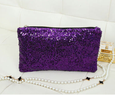 New Women's Sequins Fashion All-match Leopard Print Bag