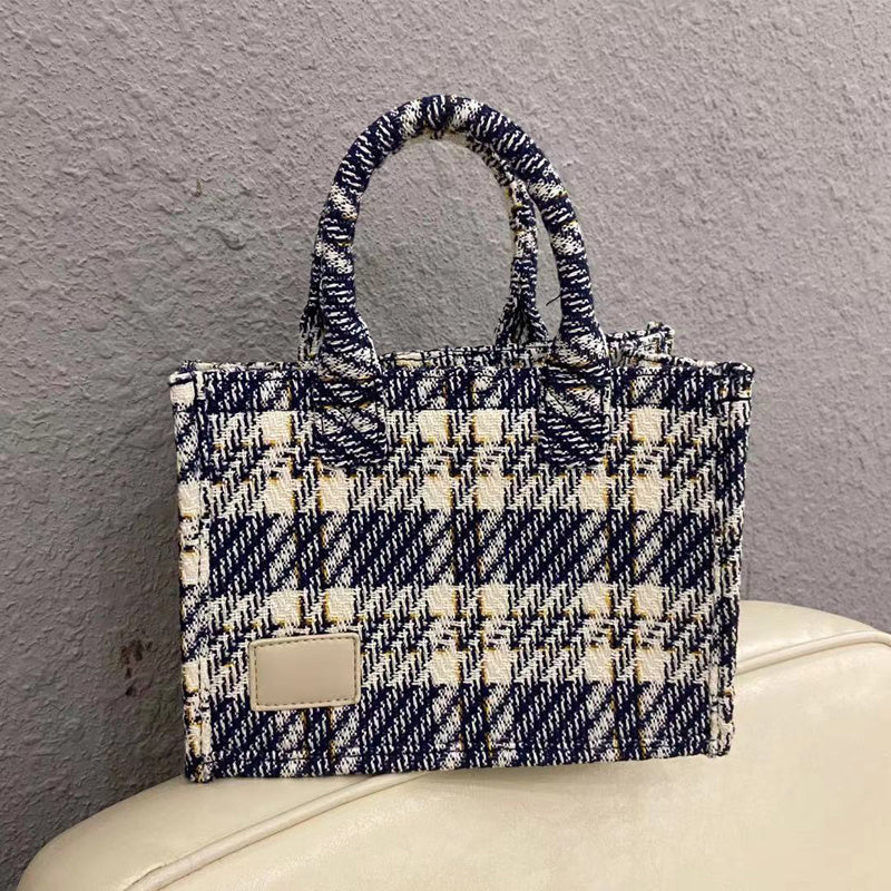 Women's All-match Plaid One-shoulder Handbag