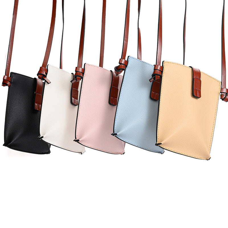 Ladies One Shoulder Slant Vertical Phone Bag