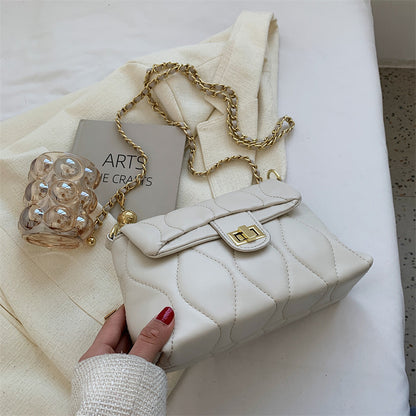 Fashion Embroidery Thread Chain Bag Ins Small Square Bag