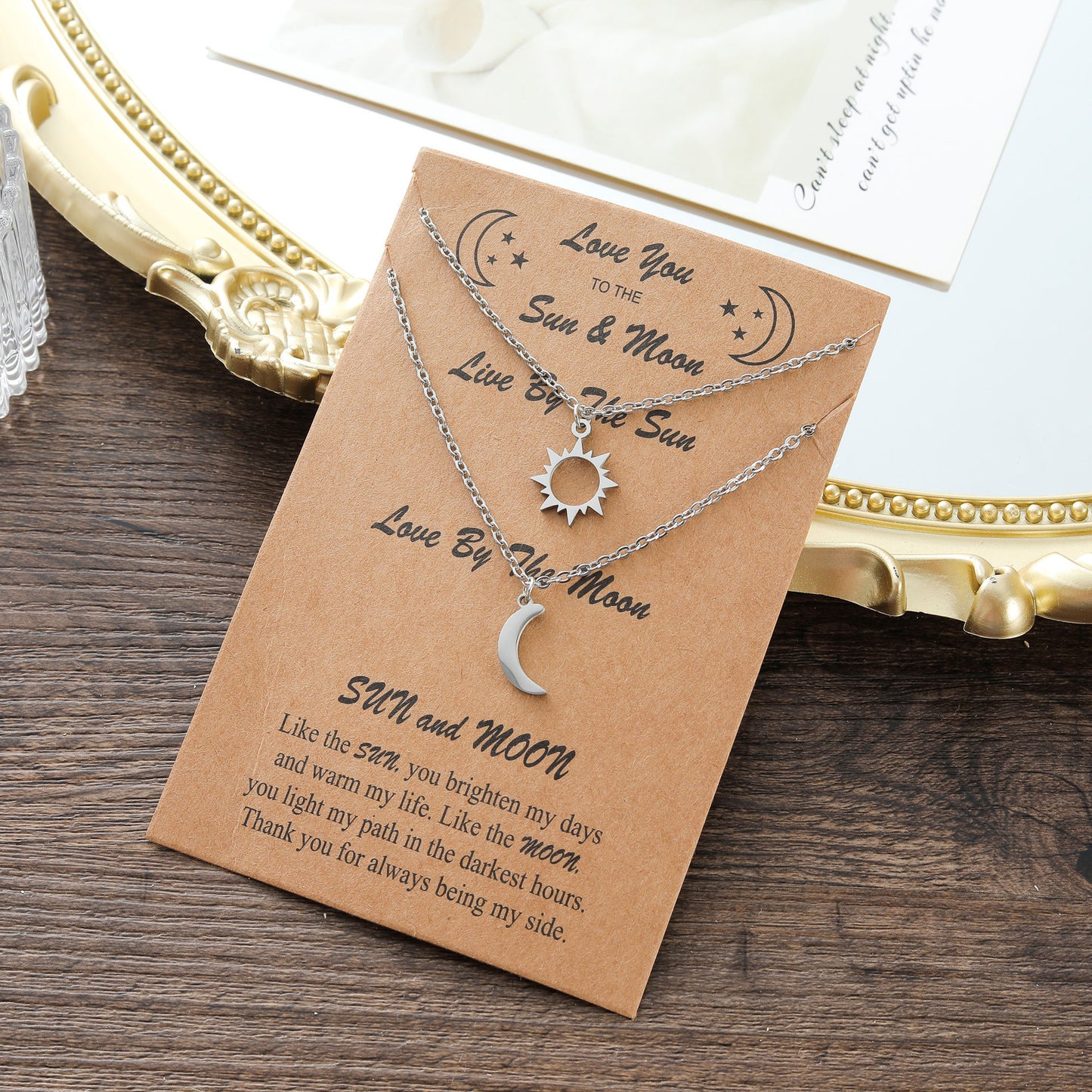 Sun And Moon 2-piece Couple Necklace Creative Personality