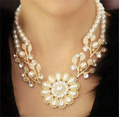 Bohemian Nightclub Atmosphere Short Necklace Pearl